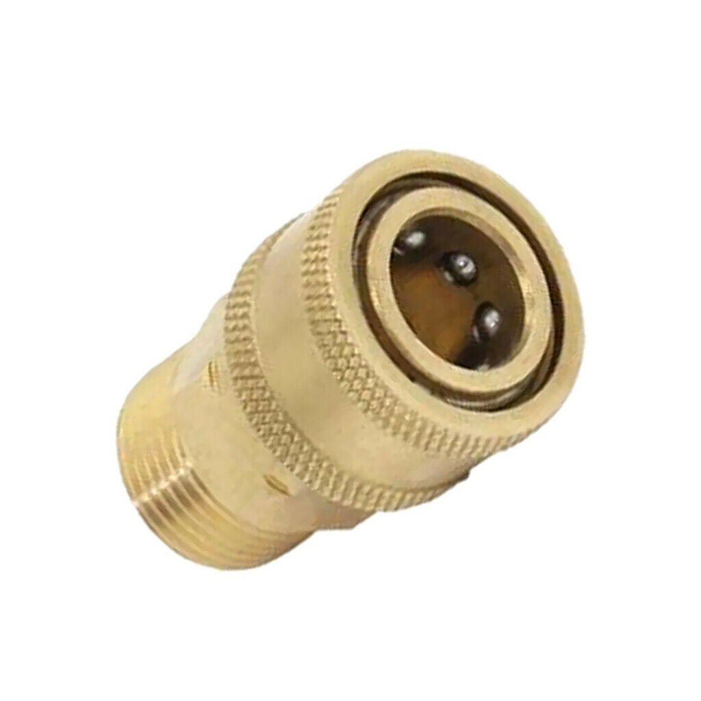 2pcs Brass Connector Pressure Washer Connector M22-1/4 Garden Hose Adaptor