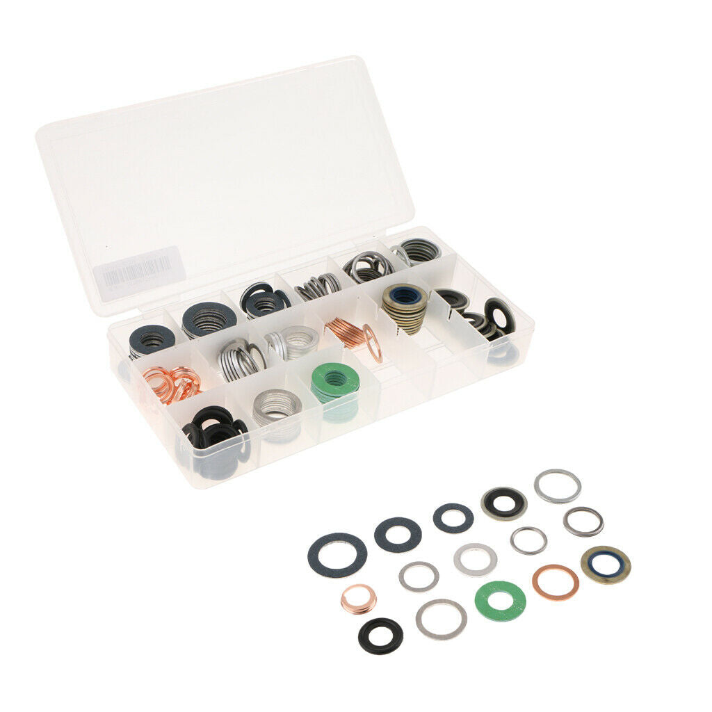 150pcs Car Oil Drain Plug Crush Washer Gasket for Auto Oil Drain