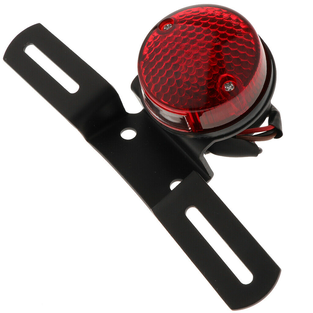 Motorcycle Rear Light Twin Round With Stop Tail - Universal
