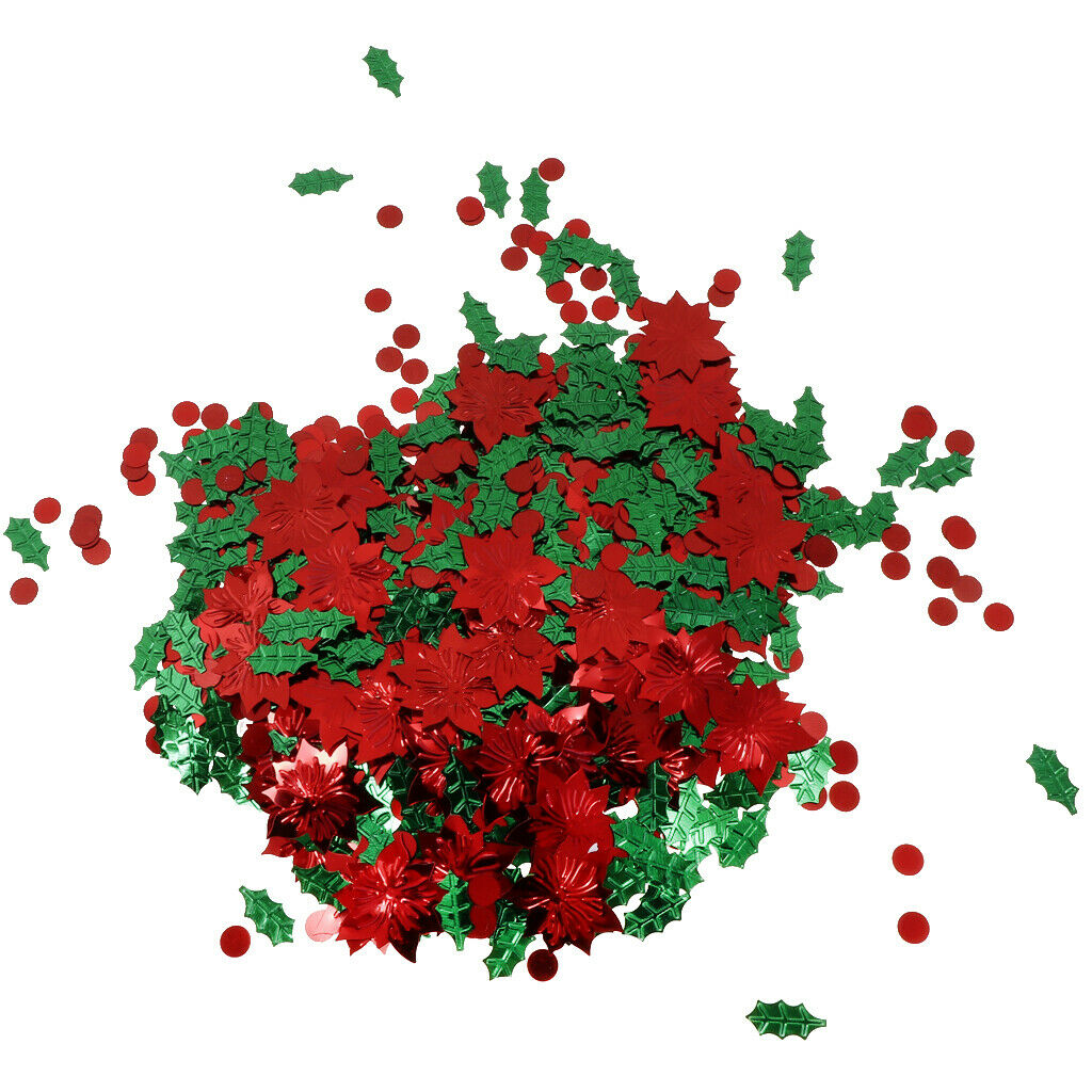MagiDeal 30g Christmas Table Confetti Xmas Leaf \u0026 Flower Party Decoration