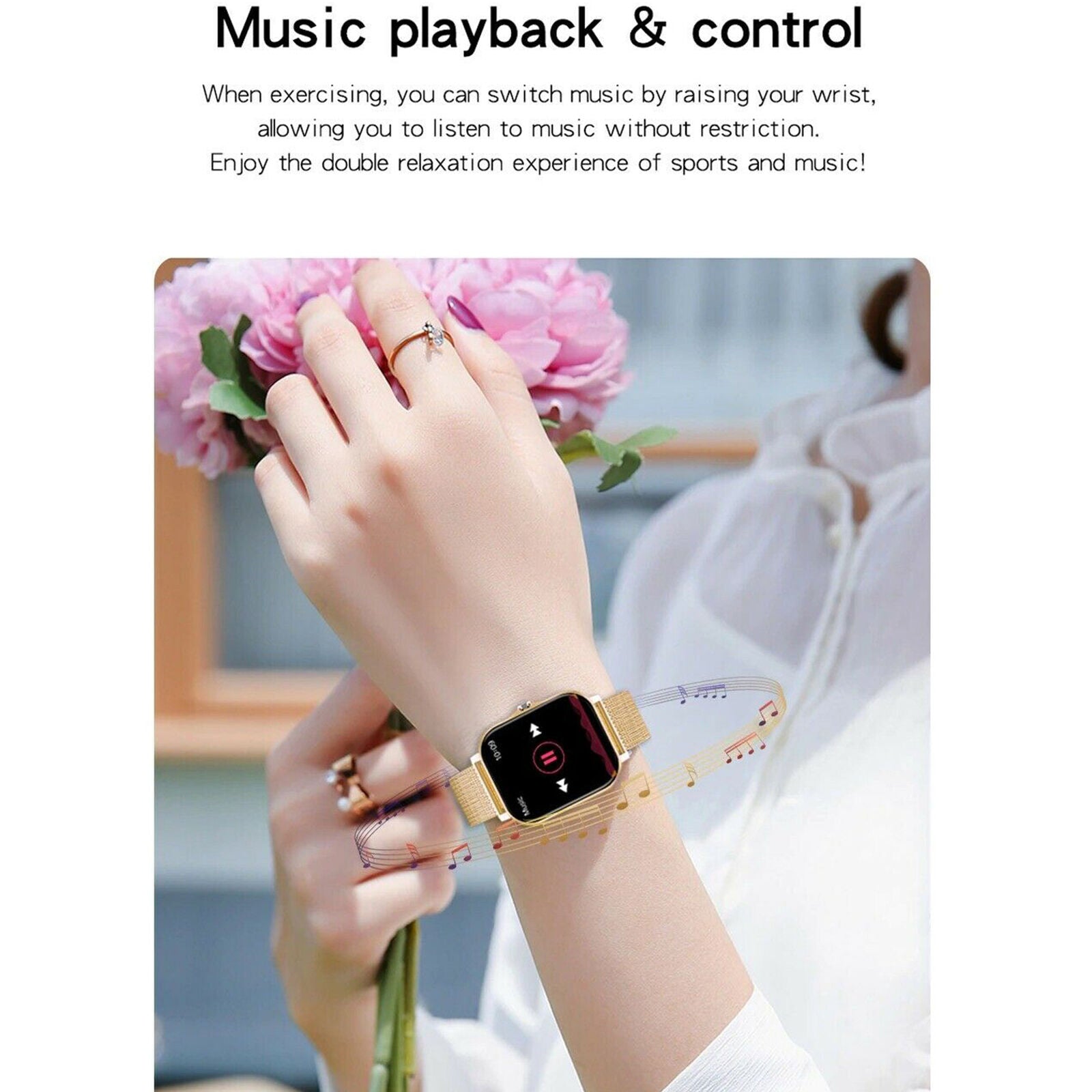 2021 New Women Smart Watch Men 1.69" Color Screen Full touch Fitness Tracker Men