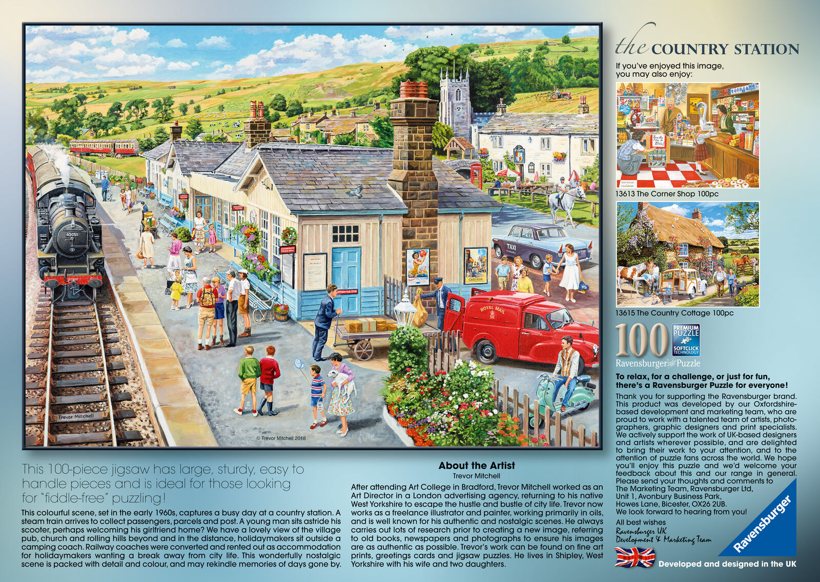 13614 Ravensburger The Country Station Jigsaw Puzzle 100 Pieces Age 10+ Years