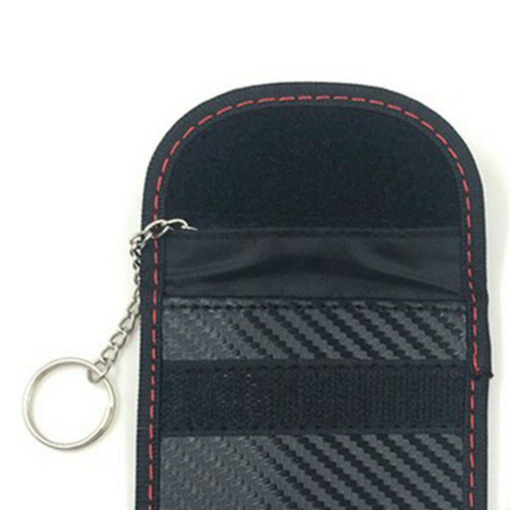 Black Car Key Faraday Bag Signal Blocking Case Cellphone Security Pouch