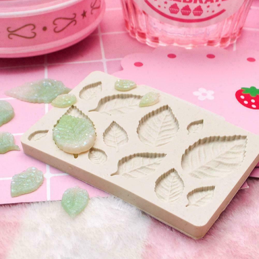 Rose Leaves Embellisment Silicone Fondant Mould Cake Decor Sugar Chocolate Mold