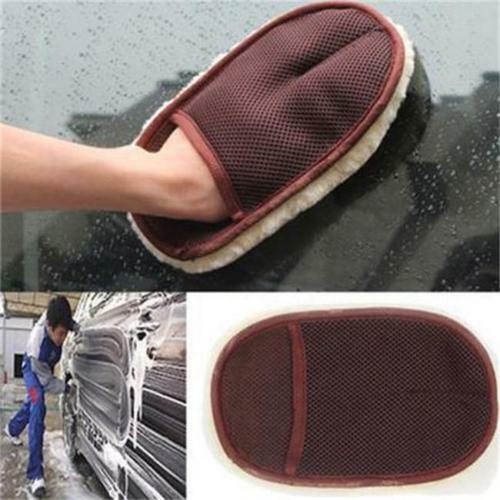 Super Soft Lambswool Car Wash Washing Clean Mitt Glove Truck Home Use ATDD