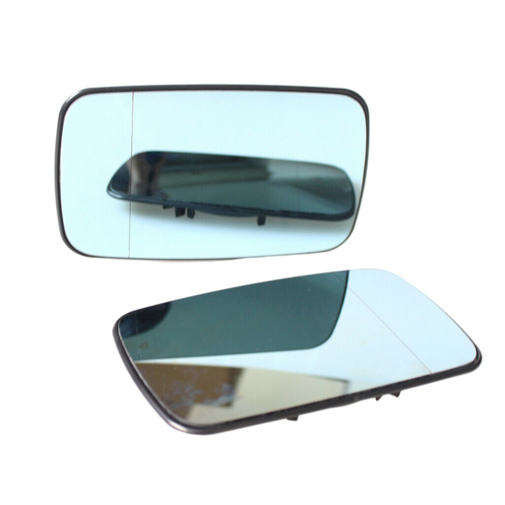 Set of 2 Wing Mirror Glass with Heated Backing Fits for BMW E46 Professional