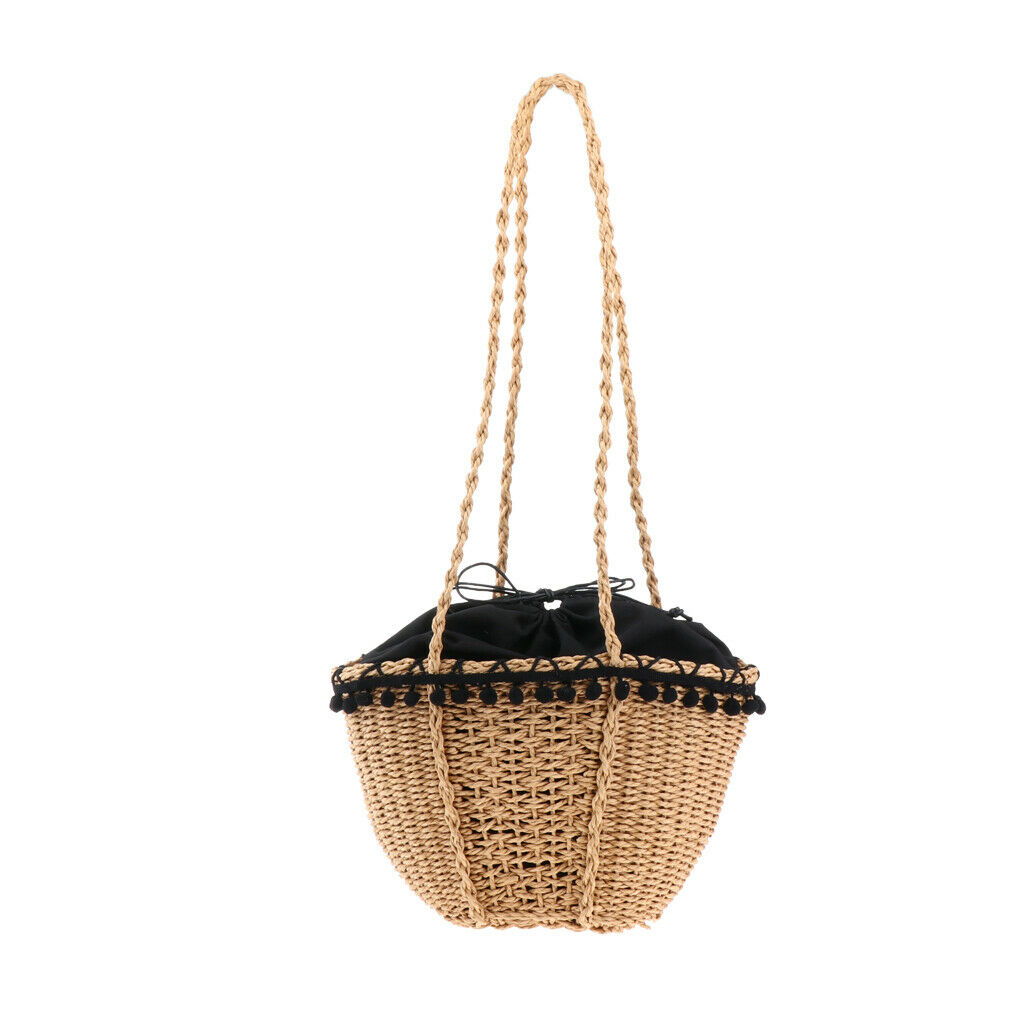 Beach Bags Women Straw Woven knitted Tote Shoulder Bag Shopping Handbag