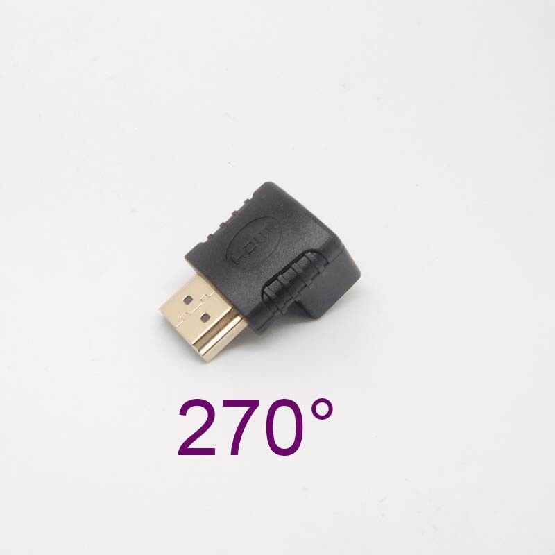 2PCS 270 Degree Right Angle HDMI Male to Female Plug Connector Adapter Extender