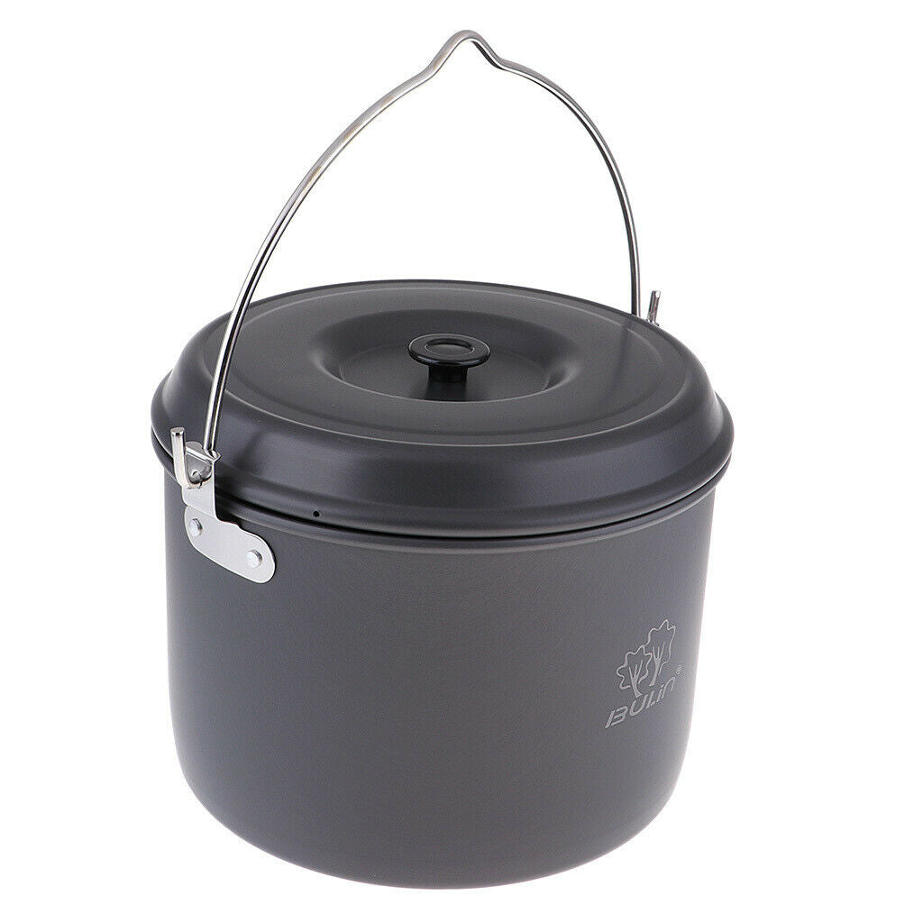 Large Capacity Camping Hiking Hanging Pot Outdoor Stockpot Soup Pot 235mm