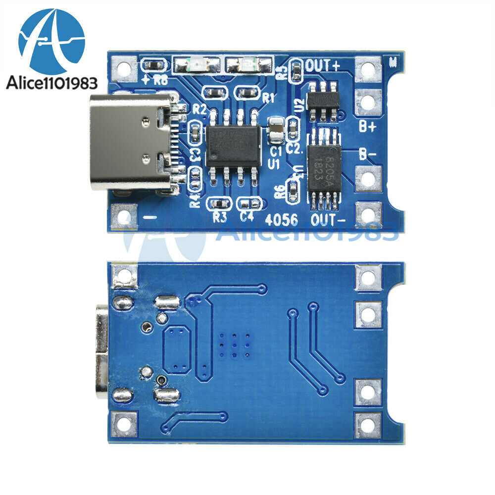 1PC 5V 1A 18650 TC4056A Lithium Battery Charger Type-C USB Module Charging Board
