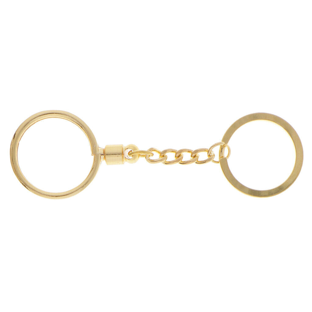 27mm Coin Holder Keychain Round Golden Plastic