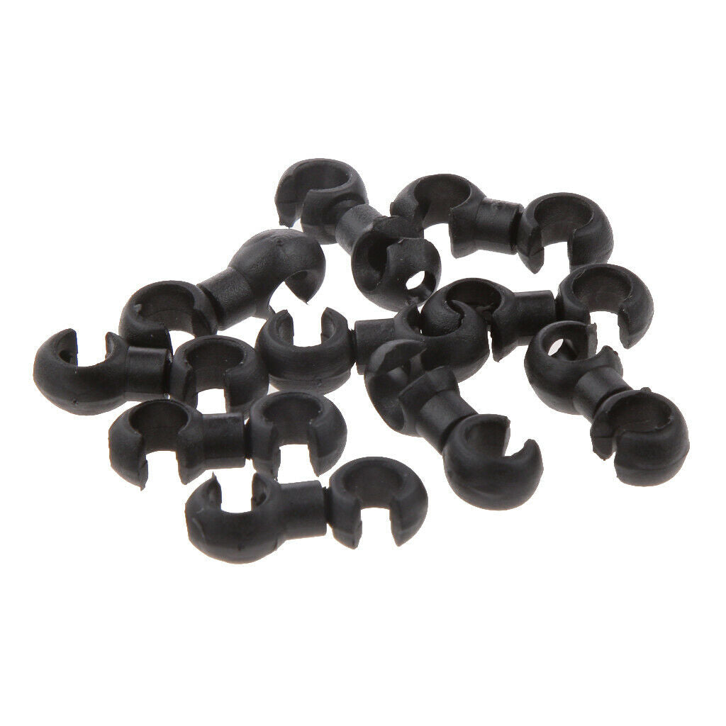 10pc Cycle Bike MTB Brake Gear Cable S Style Clips House Hose Guides C-C 10.7mm
