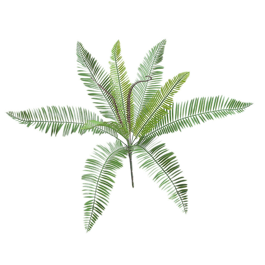 Artificial Cycas Leaves Branch Cycas Fern Leaf  With Metal Frame