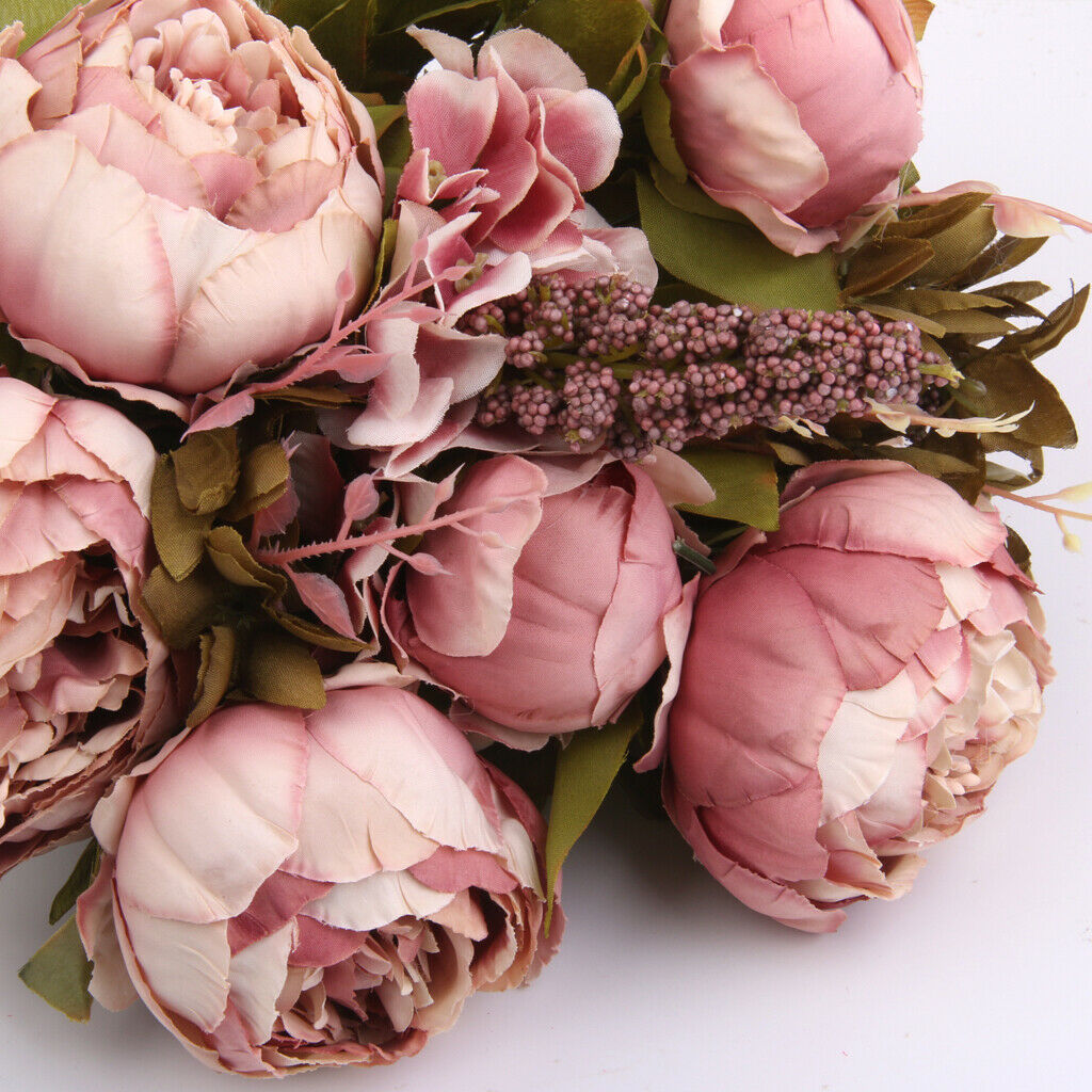 Artificial Dark Pink Peony Silk