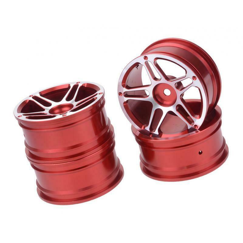 1.9inch Heavy Duty Metal Wheel Rim 1/10 RC Crawler Red for Sakura SCX10 TRX4