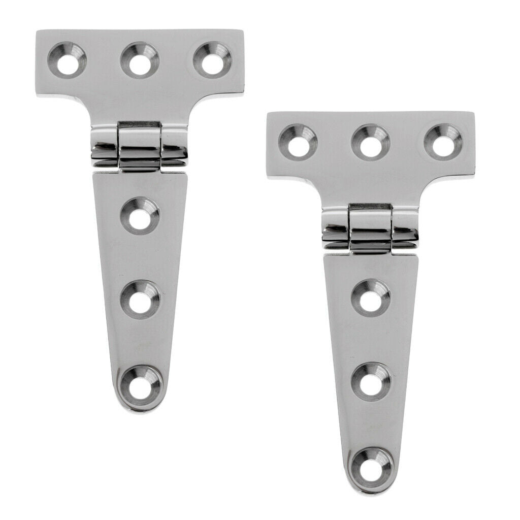 2x Heavy Duty Strap T Hinge Cabinet Shed Door Gate Tee Hinge 10x5.4x0.4 cm
