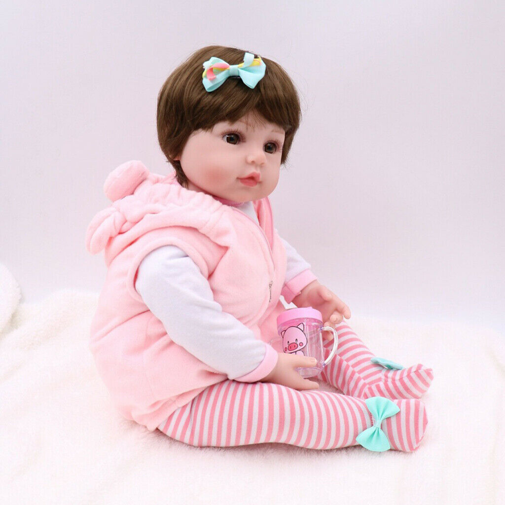 Reborn Handmade 19 inch Silicone Kids Birthday Gifts Perfect Playmates