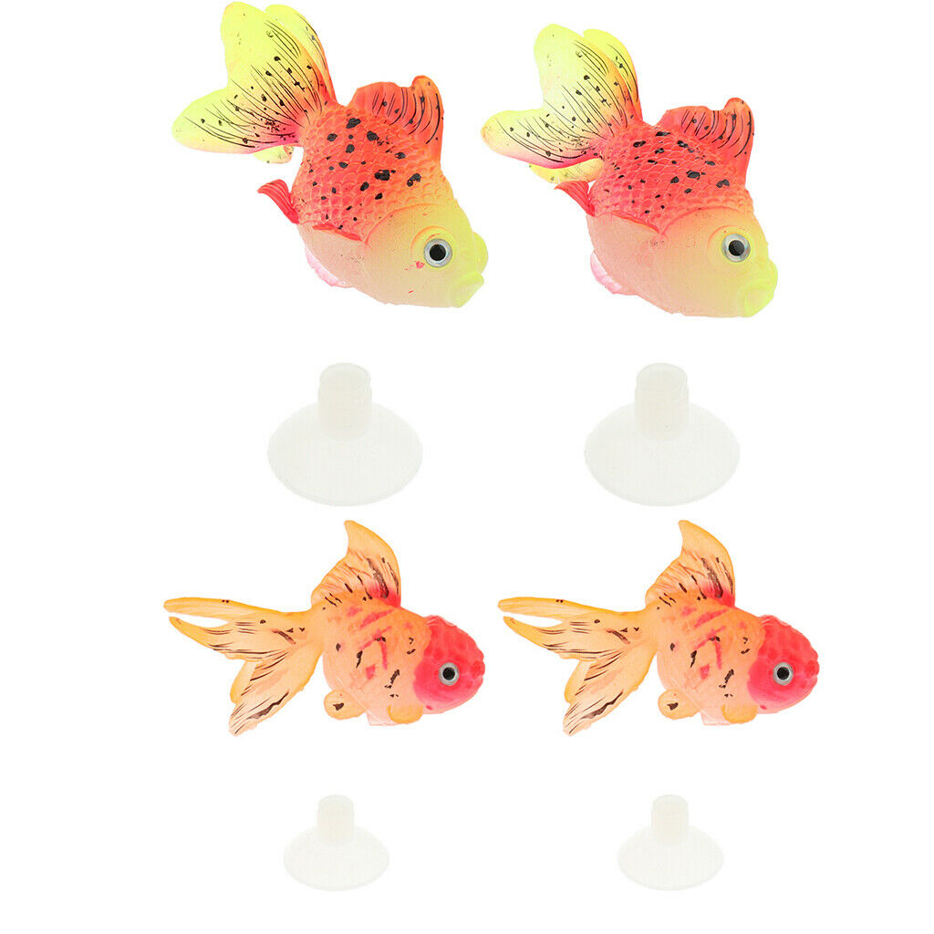 4 Pack Artificial Moving Floating Fish for Fish Tank Aquarium Decoration