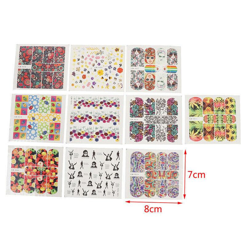 5pcs Mixed Stickers For Nails Abstract Manicure Nail Art Decoration Stic HoJ Kt