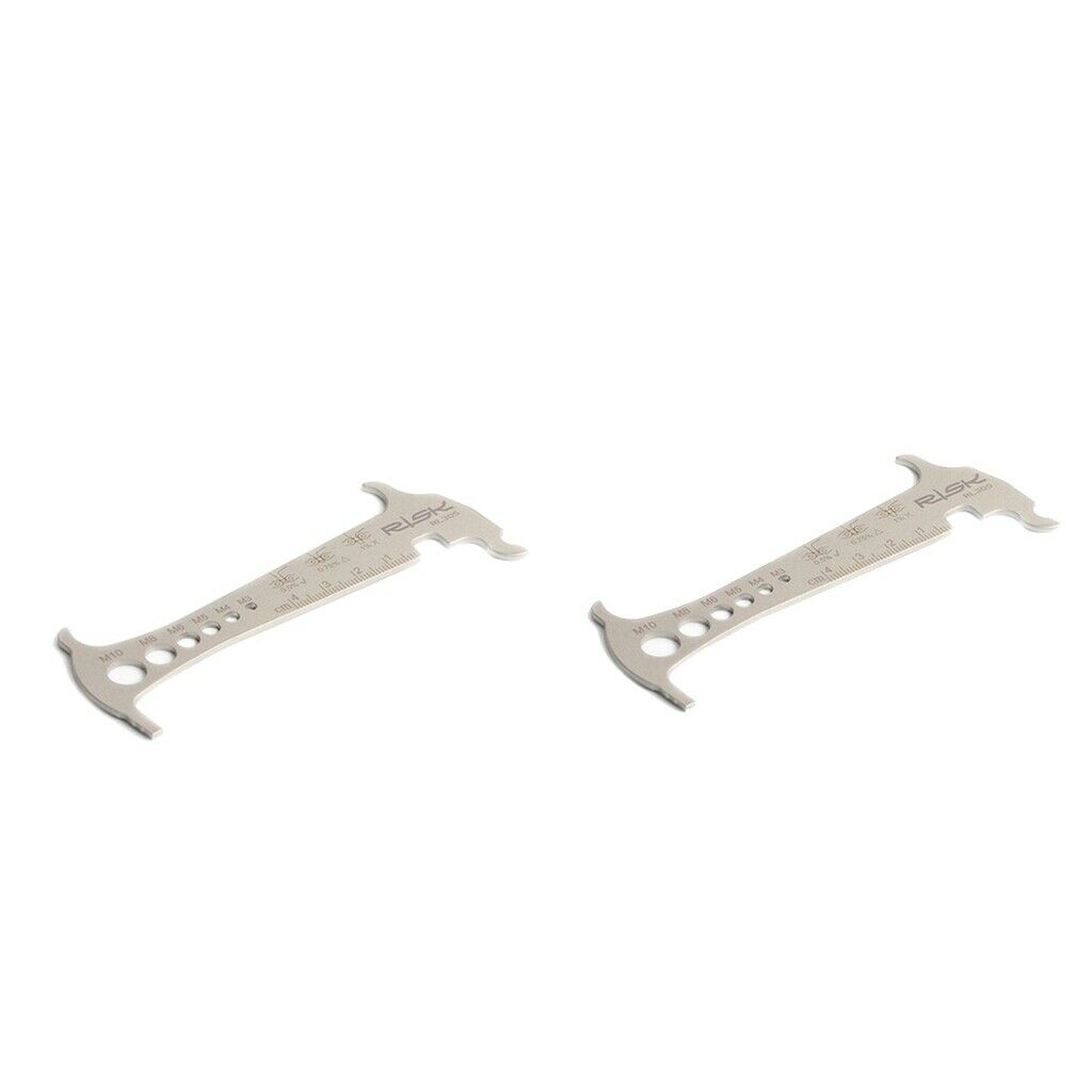 2 Pieces Bicycle Chain Checker Stretched Chain Hook Chain Link Maintain Kit