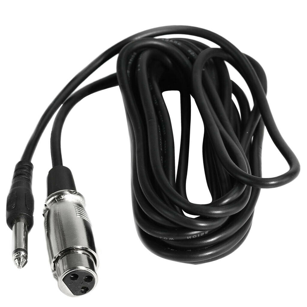 3 Pin XLR Female to 1/4 TRS 6.3mm Stereo Male MIC Microphone Audio Cable 5M