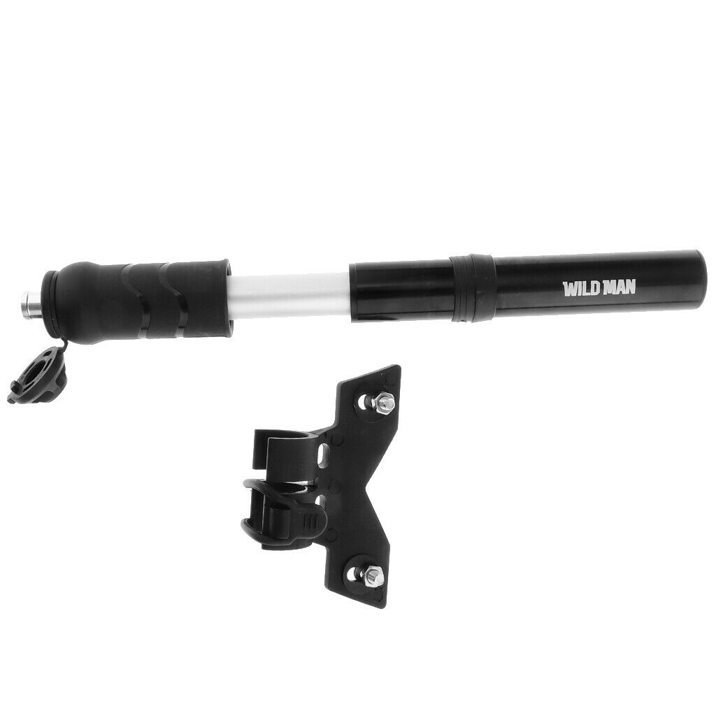 Portable Mini Hand Pump Bicycle Bike Tire Basketball Ball Inflator Black
