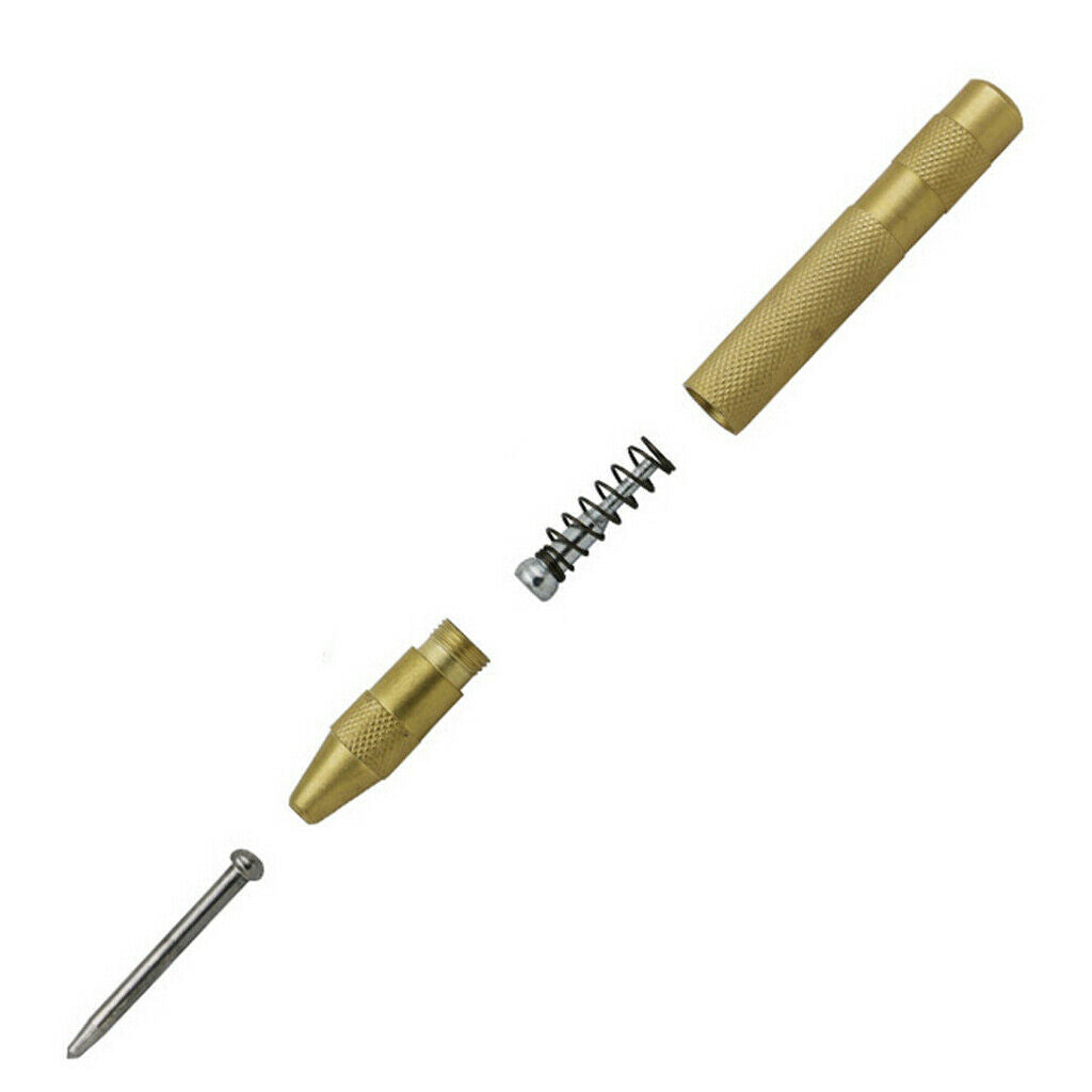 130mm Length Automatic Centre Punch Brass Barrel Spring Loaded Heavy Duty