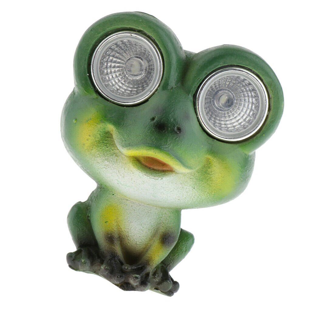 Solar Powered Outdoor Garden Lamp LED Frog Shaped Light Up Path Ornament