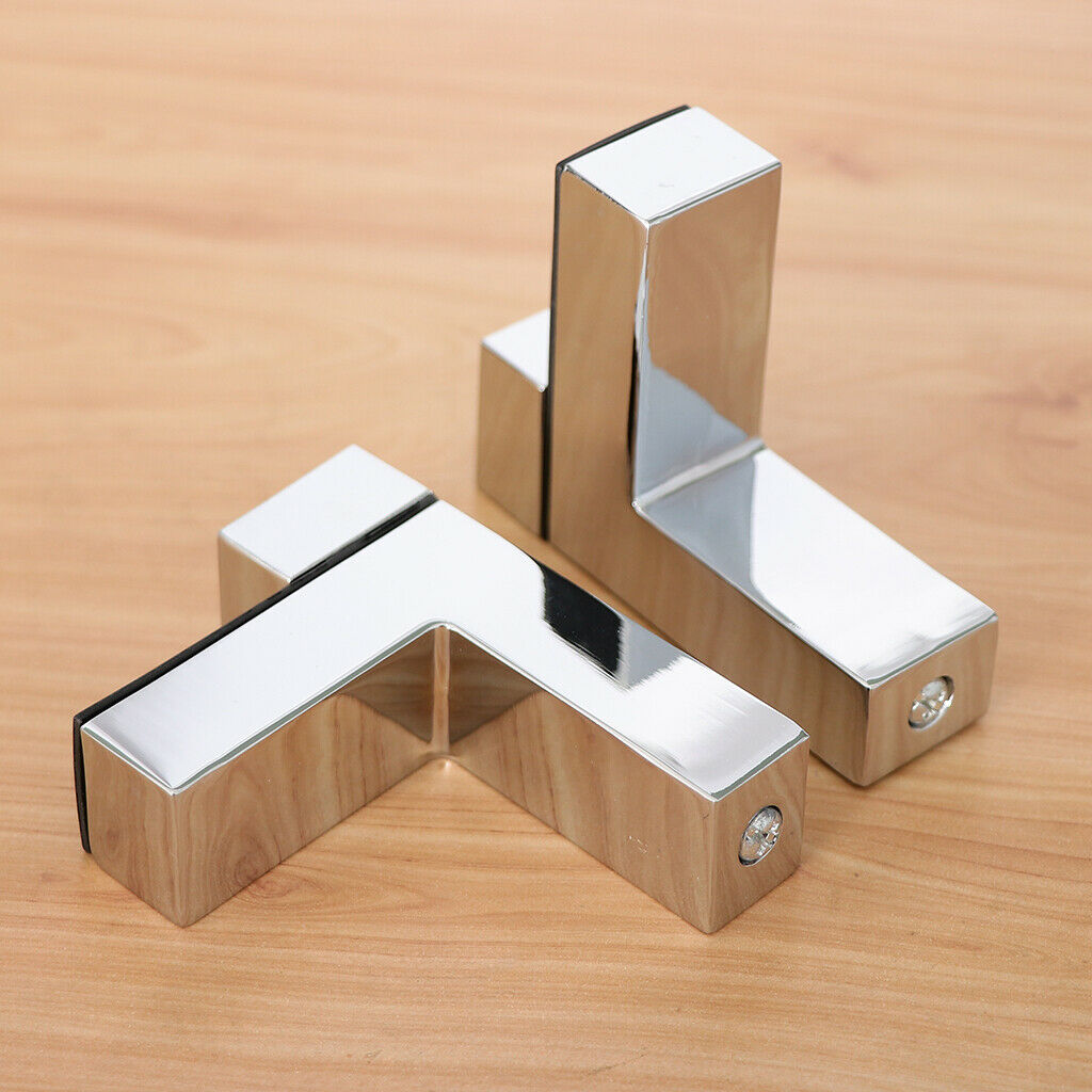 2 pcs. Glass shelf brackets for wall mounting glass clip clamp L