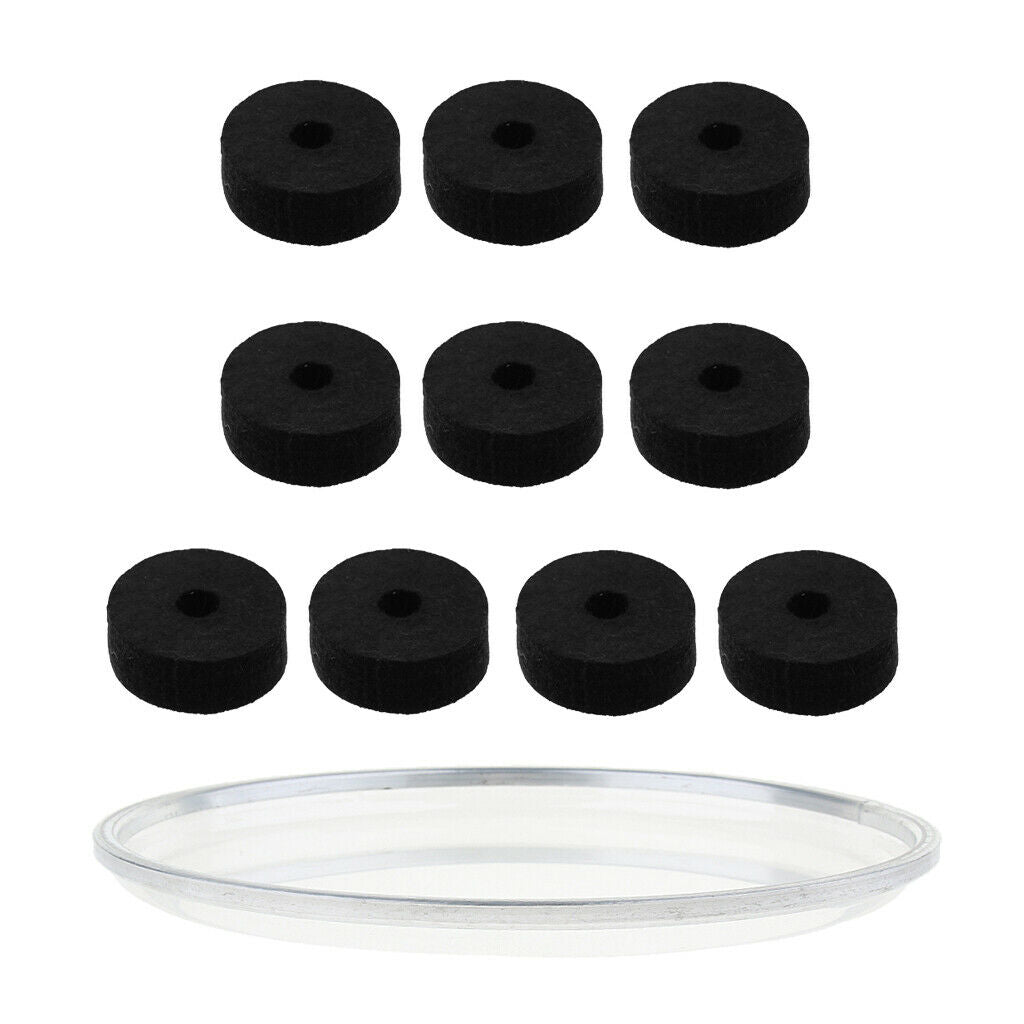 10pcs/pack Cymbal Felt Hi-Hat Washer Cushions with 12inch Tom Drum Head Skin