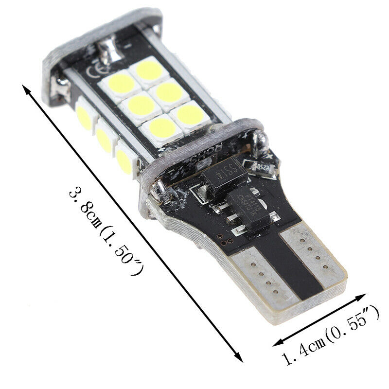 2Pcs T15 W16W 24 SMD 3030 921 912 LED Car Backup Reverse Light Bulb Whit ykJ Kt