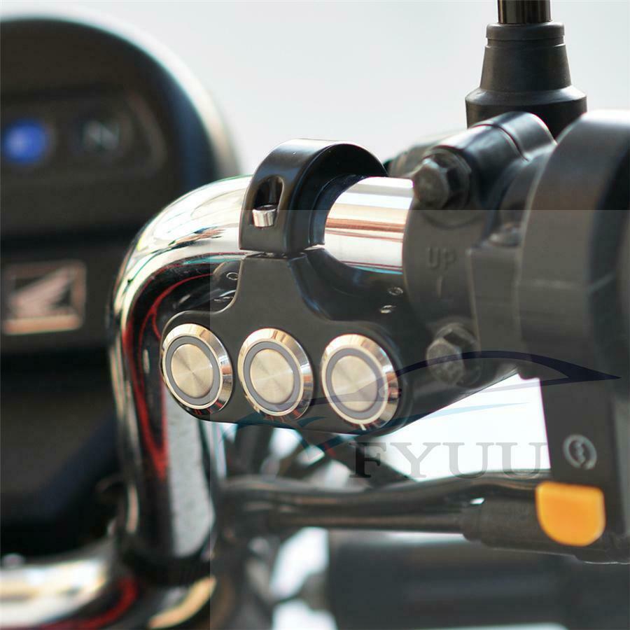 Motorcycle Handlebar CNC Switch Horn Engine Start Kill Dual Button 22mm 7/8 inch