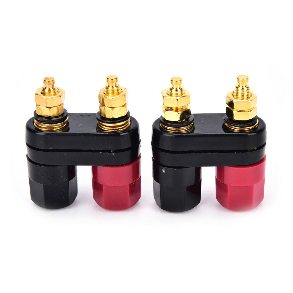 2pcs banana plugs couple terminals red black connector amplifier binding post SJ