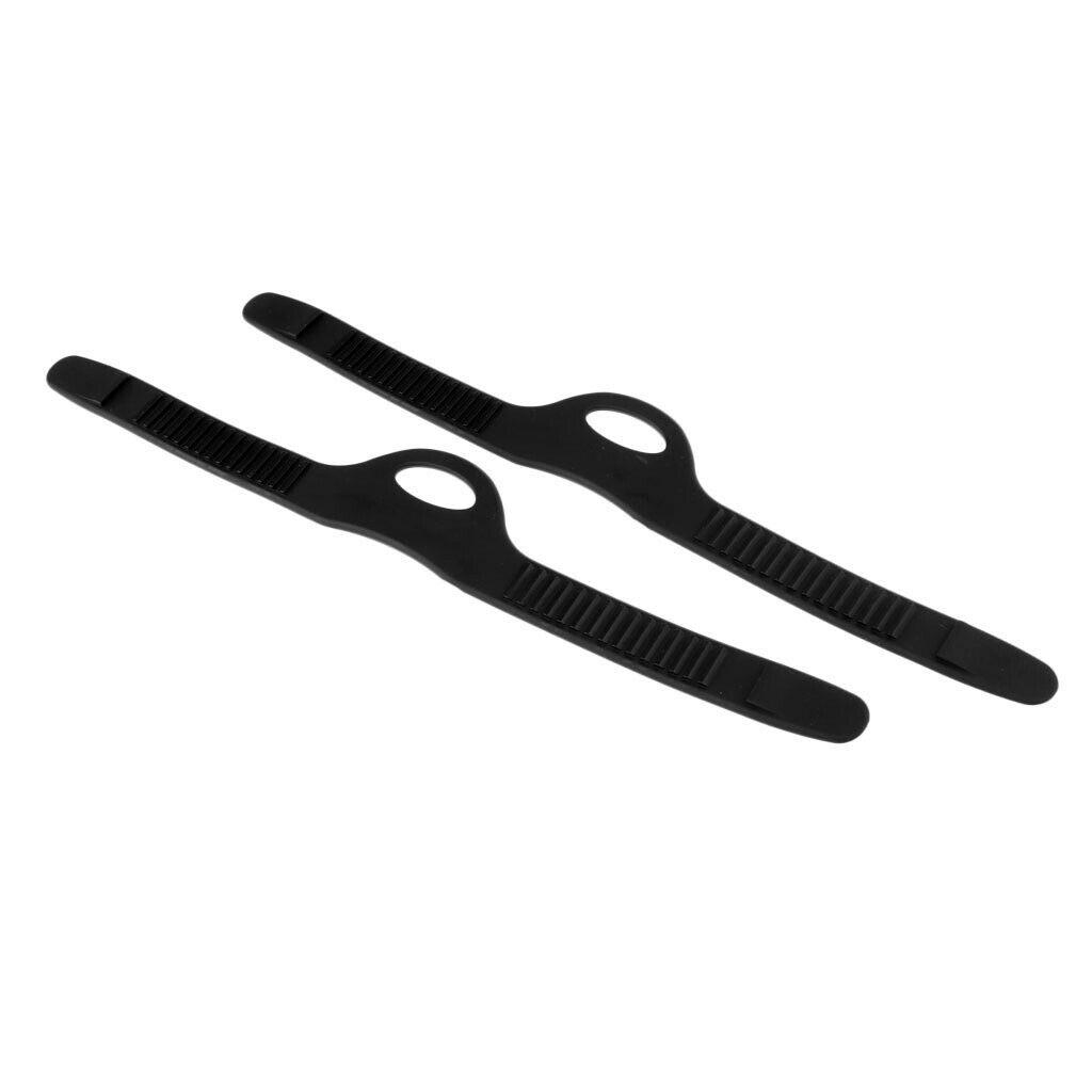2X Rubber Diving Strap Diver Band Quick Release Buckle Black Accessories M