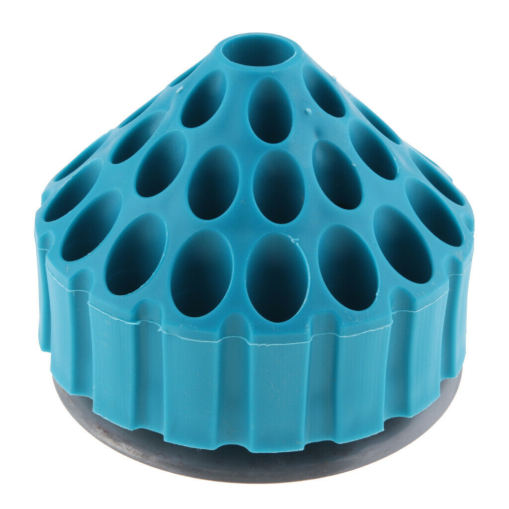 Multifunctional Blue Plastic Round Shape Drill Bit Storage Case Stand Holder