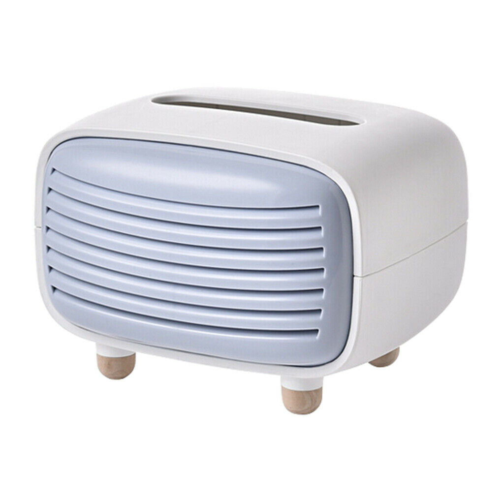 2Pcs Radio Tissue Box Paper Towel Storage Box Napkin Organizer Paper Office