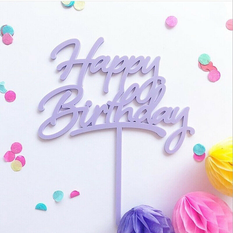 Happy Birthday Cake Plugin Party Dessert Decoration Cake Topper Acrylic C.l8