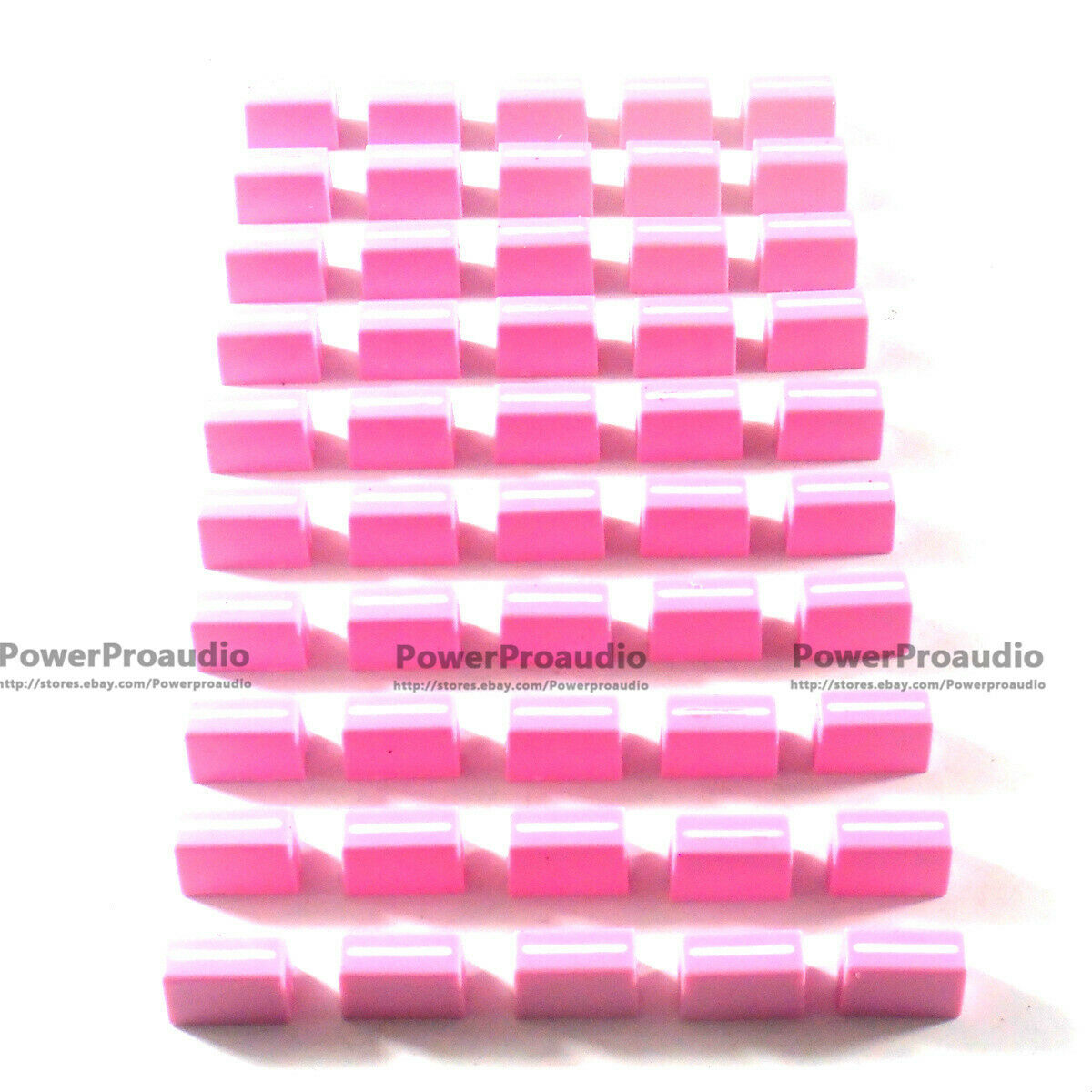50Pcs Fader  Straight Slide Potentiometer Cap For RANE TTM-54 56 57 61 68 Pink