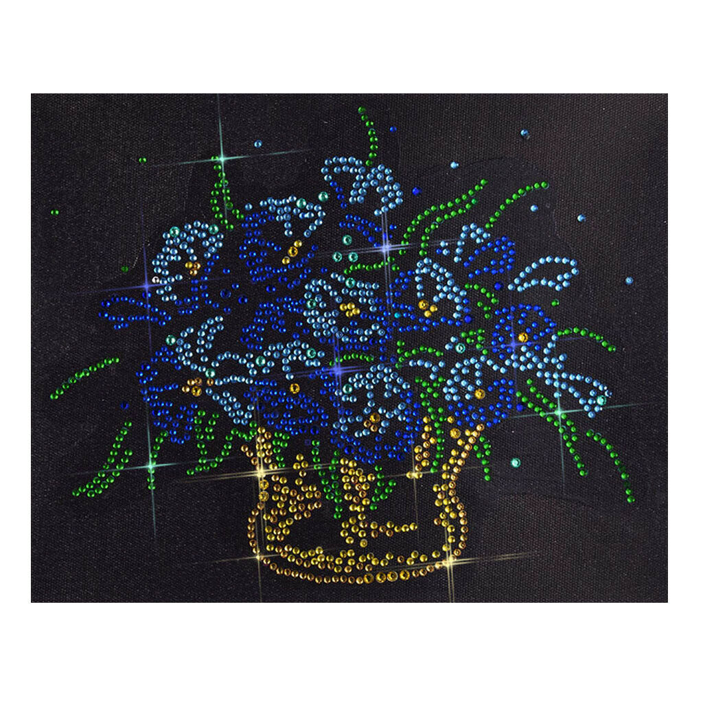 DIY 5D Fluorescent Rhinestone Diamond Painting Kits Flower 30x25cm