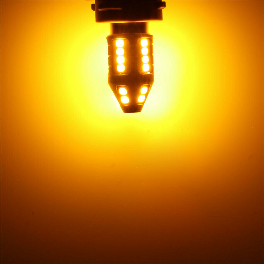2Pcs 21W Amber BAU15s LED Bulbs for Turn Signal Light Canbus No Resistor & Flash