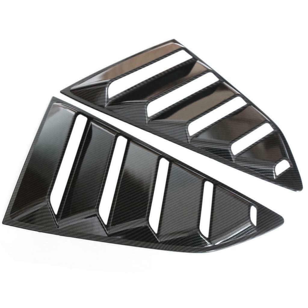 2Pcs Black Rear Windows Louvers Sun Shade Cover Vent For Chevrolet Camaro