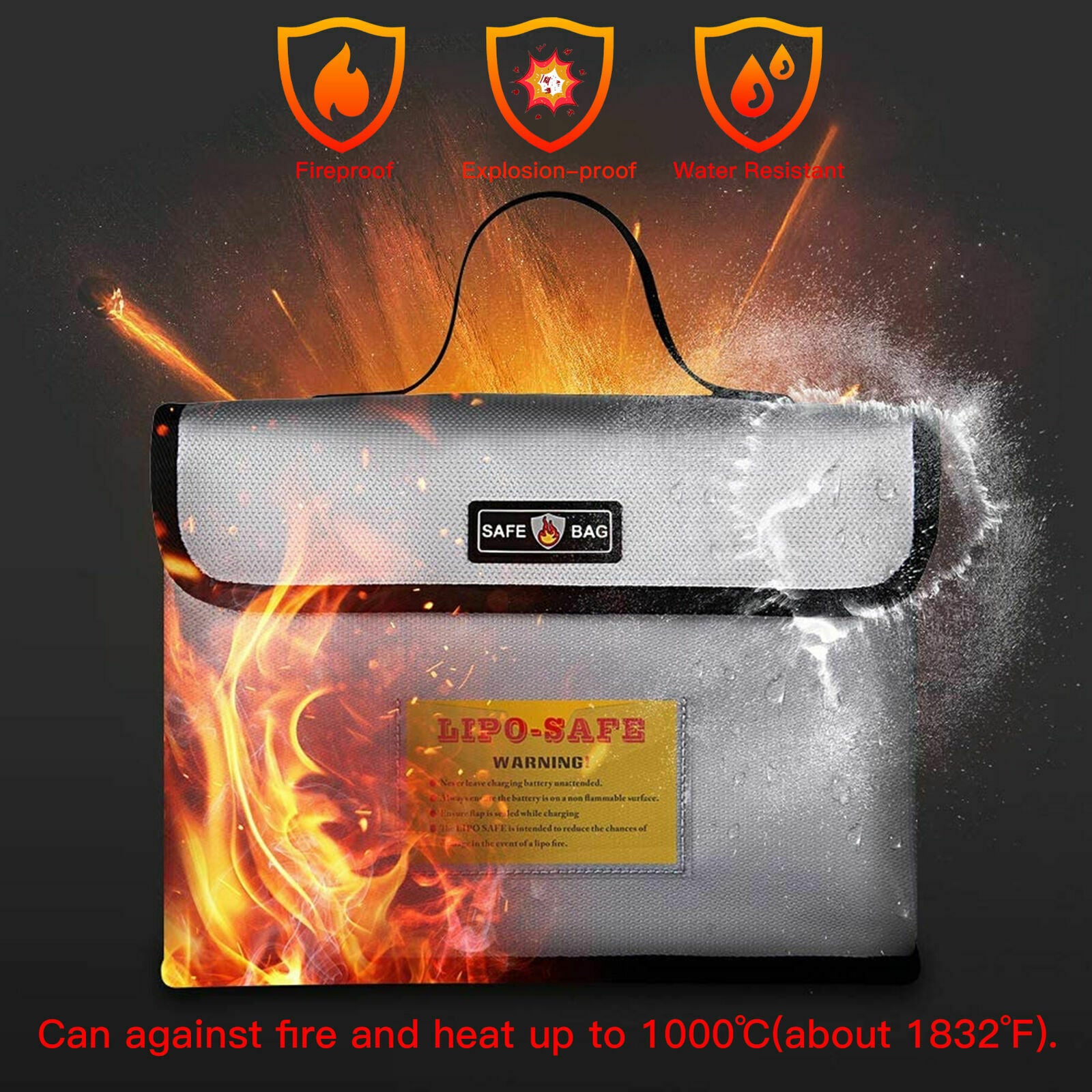 Lipo Safe Bag Waterproof Fireproof Storage Case for Li-po Battery Safety Guard