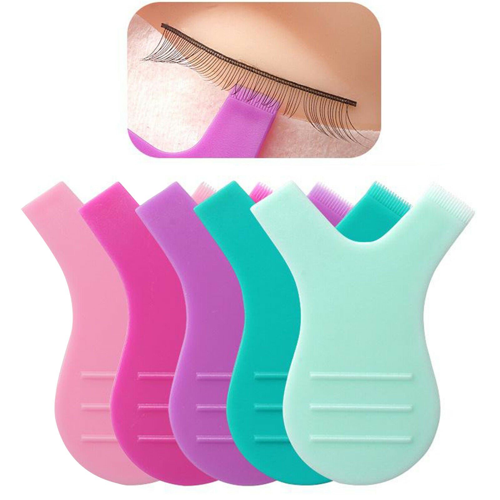 10x  Eyelash Extension  Perming Curler Perm Lift Lash Y Brushes pink