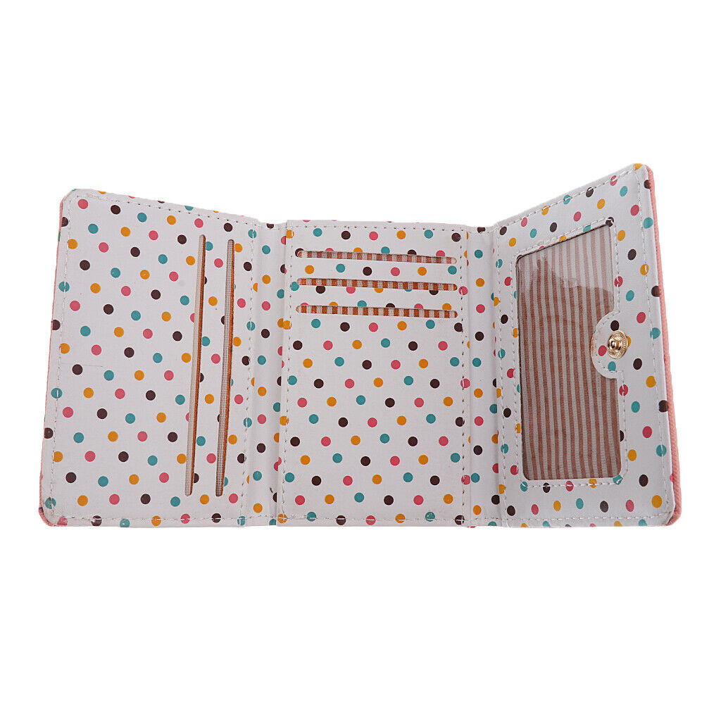 2 Pcs Cute Wallets Bifold Wallet Case Mini Short Purse Lovely Card Holder for