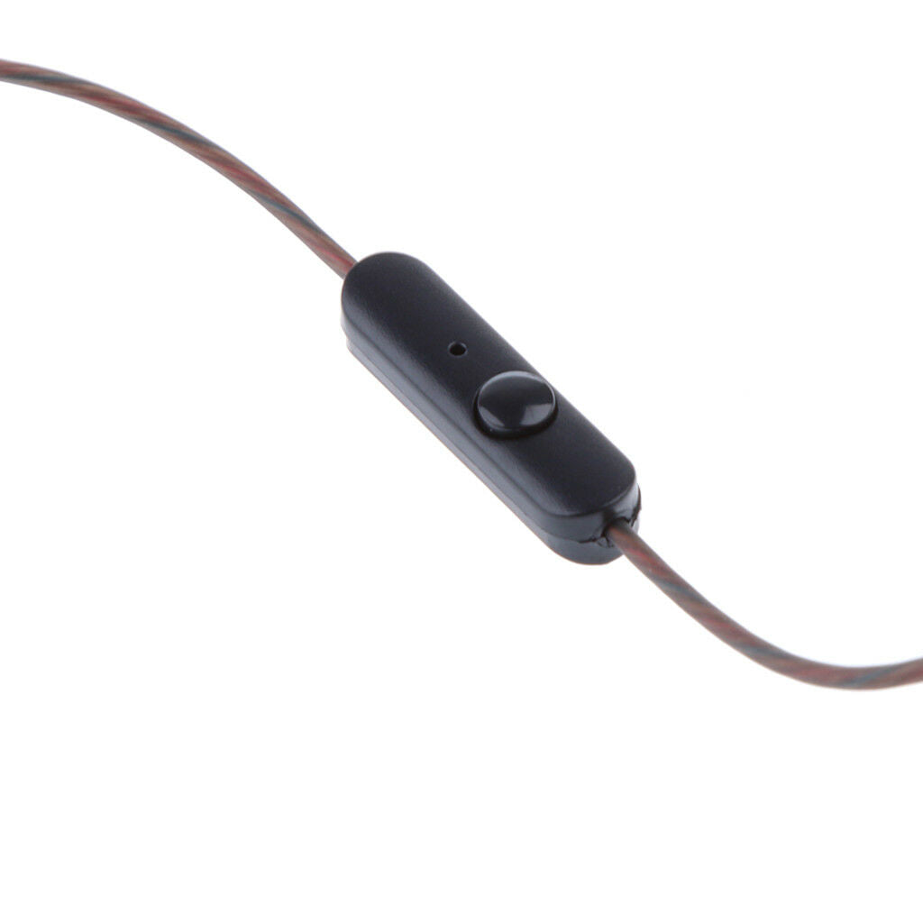5Pack 3.5mm Right Angle Plug Audio Cable Cord with Mic for Earphone Earpiece