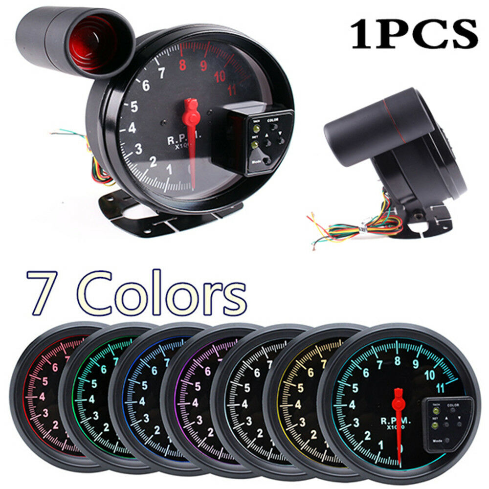12V Car Auto SUV Tachometer Gauge Universal 5Inch Stepper Motor Auto RPM 11000K