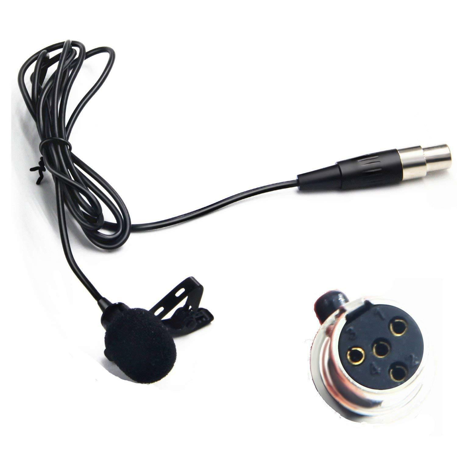 Lavalier Microphone 4-pin XLR  Replacement for Shure Wireless Lapel Microphone