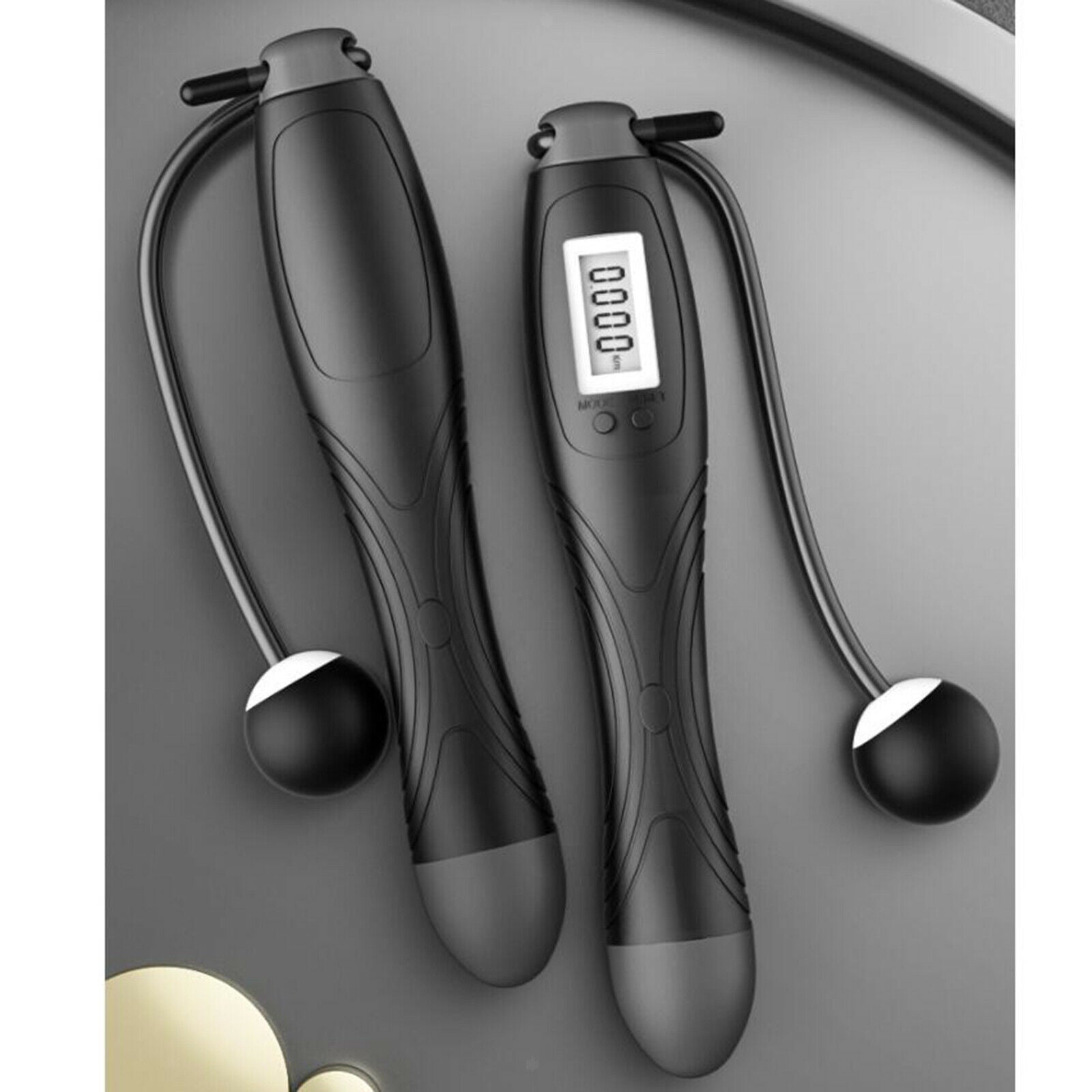 2x Weighted Ropeless Jumping Rope Digital Count Dual Mode Exercise Equipment