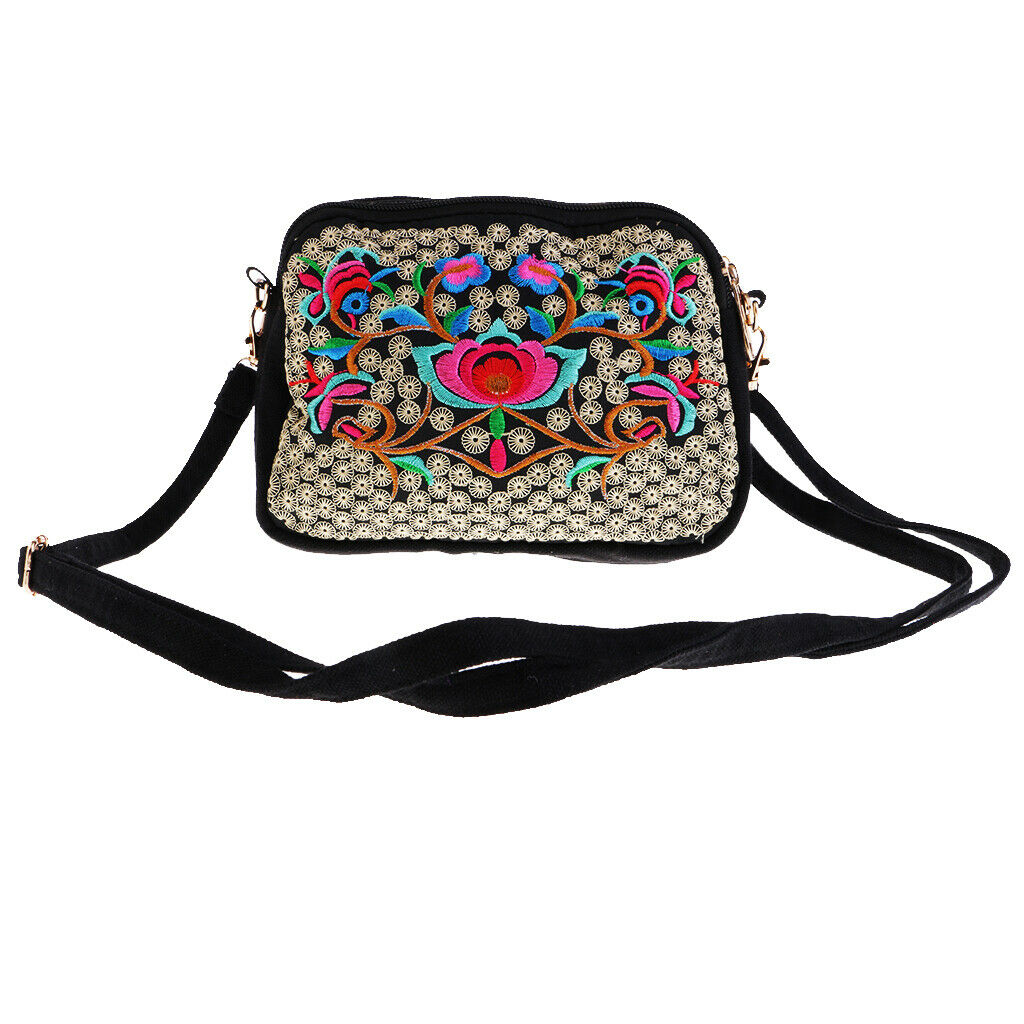 Embroidery Boho Handmade Travel Single Shoulder Bag Double Faced for Women