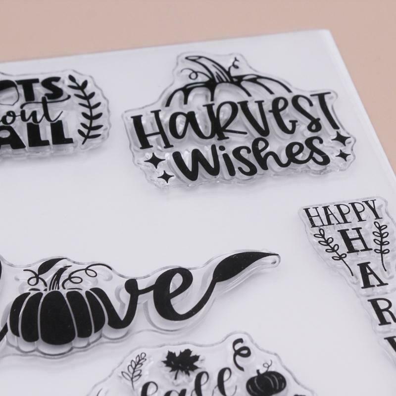 Autumn Harvest Silicone Clear Seal Stamp DIY Scrapbooking Embossing Photo Album